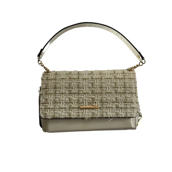 Elegant Tweed and Leather Women's Bag - Picture 1 of 6
